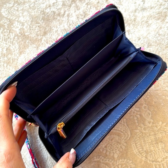 NWT Simply Southern Pink Paisley Quilted Clutch Zip Around Wristlet Phone Wallet - Picture 9 of 15